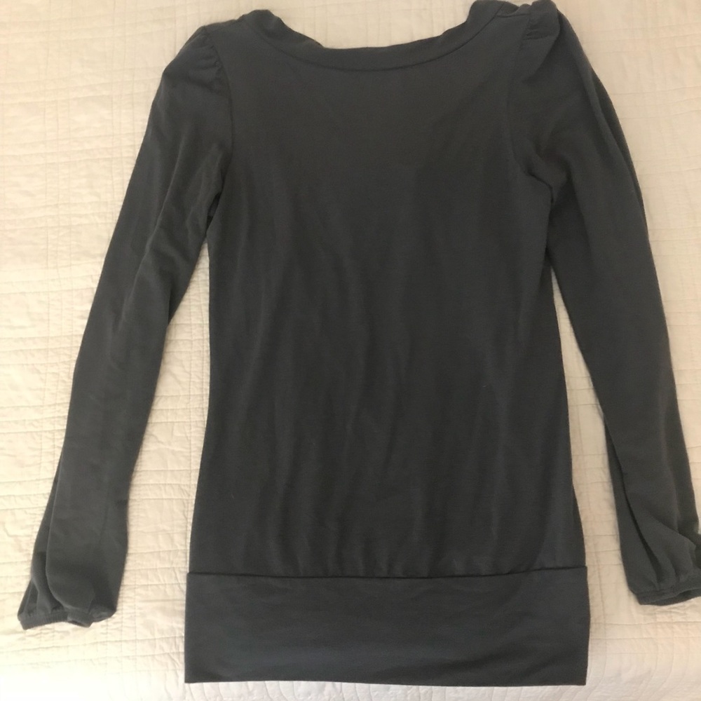 Boat neck top with cute open, ribbon-tied back!